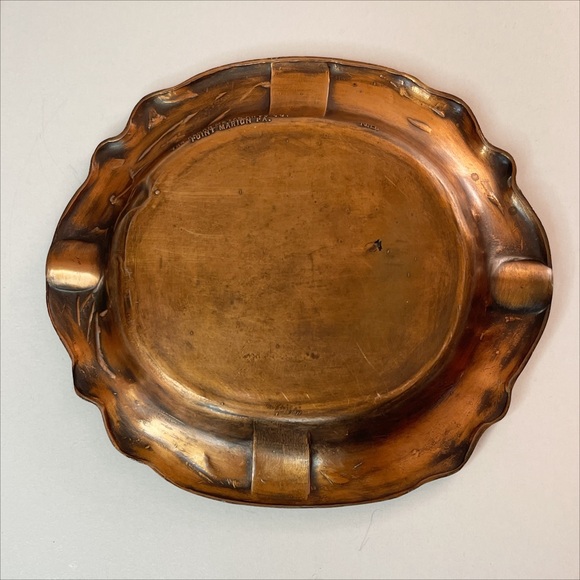 Vintage Metal Native American Chief Ashtray - Picture 2 of 6